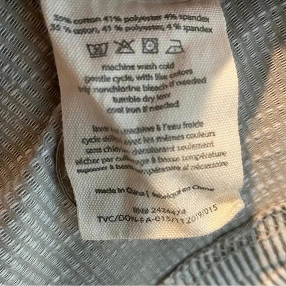 Anthropology Donni‎ Sandwash Ribbed Open Cardigan Grey White Texture Stripe EUC - Picture 4 of 11